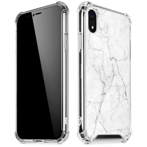 White Marble iPhone XR Clear Case
